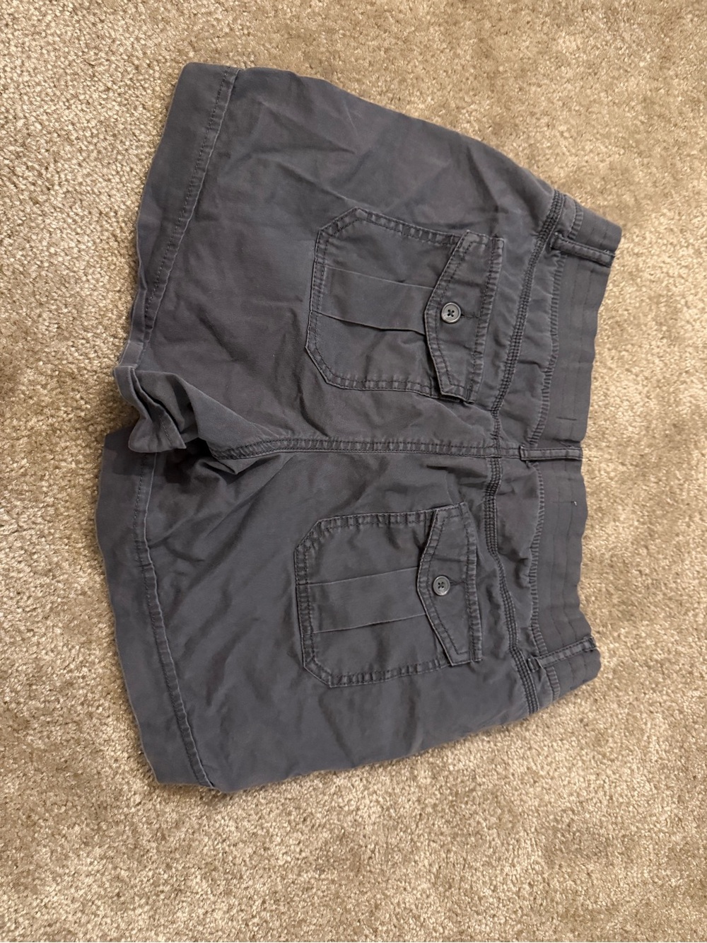 Sonoma Dark Gray Women's Athletic Shorts with Back Button-Flap Pockets size 10